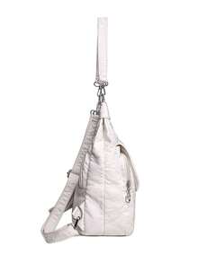 Mochila de cuero PU de alta calidad para mujer, clásica, unicolor, lujo, para viajes, casual, para la escuela, para niñas, 2026 - Blanco - Ver 4