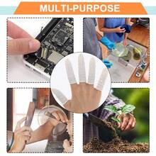 6Set (100pcs/Set)Disposable Rubber Latex Finger Cots ESD Fingertips Gloves For Repairs - White - View 6