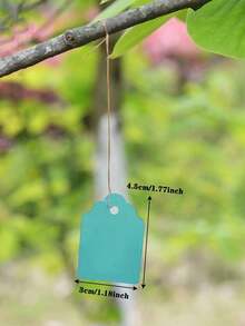100pcs, Waterproof Plastic Hanging Sign Gardening Marker Label Hanging Tag Waterproof Succulent Label - Multicolor - View 3