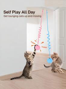 Cat Toys, Cat Spring Ball Retractable Spring Toys, Colorful Spring Tubes, Interactive Rolling Ball Colorful Lively Coils, Spring Action Toys For Caged Mice, Cat Pet Supplies Indoor, Sturdy And Long-Lasting, Encourages Cats To Exercise, Random Color