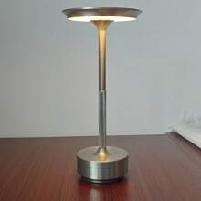 1 Piece, Modern Wireless LED Desk Lamp, Bar Decoration Atmosphere Light, With Touch Control, Stepless Dimming And 3 Color Temperatures - Rechargeable 1200mAh USB Power Supply, Eye Protection Design, Polished Metal Surface, Suitable For Living Room, Bedroom, Outdoor Use, Rechargeable Desk Lamp (Gold, Black, Silver), Emergency Lighting For Power Outages