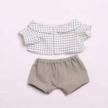 (仅服装) 28cm X 38cm 迷你泰迪熊衣服，适用于拉布布娃娃/毛绒玩具，带有可爱的尾巴孔