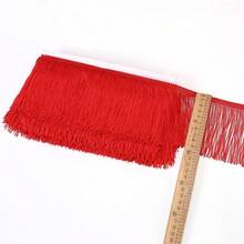 4 Inches Polyester Fringe Trim Lace Tassel Fringe Trimming For Latin Dress Stage Clothes Lamp Shade Decoration DIY