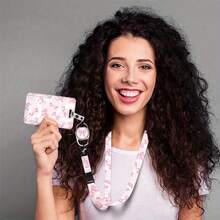 1 Piece ID Badge Clip With Lanyard - Stylish ID Card Clip With Retractable Lanyard - Soft Fiber, Sturdy Keychain, Wallet - Nurse, Teacher Badge Clip, School Supplies,Back To School - one-size - View 3