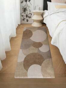 1pc Soft Faux Wool Rug, Minimalist Rectangular Carpet, Soft & Comfortable, Bedroom Rug, Bedroom Decor Rug, Bedside Decor Rug, Washable, Home Decor Faux Wool Rug, Holiday Decor Rug