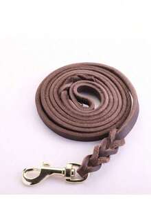 Cowhide Leather Leash, Leather Lead For German Shepherd - Multicolor - View 5