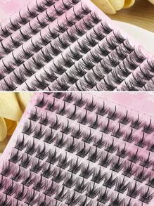 120pcs Lash Clusters DIY Eyelash Extensions Cluster Lashes Wispy Individual False Eyelashes C D Curling 8-13mm Thick Fluffy Eyelash Clusters