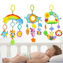 Infant Hanging Cute Animal Rattle Soothe Car Plush Toys - Rabbit, Bee, Cloud, Star