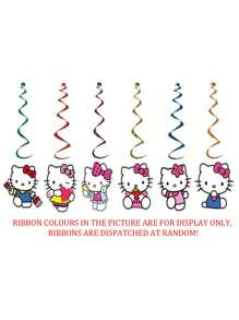 Hello Kitty 6/12 stuks Hello Kitty Party hangende swirls plafond streamers folie schattige decoratie Happy Birthday feestbenodigdheden HelloKitty feestdecoraties voor vrijgezellenfeesten, afstudeerfeesten en andere feestelijke gelegenheden
