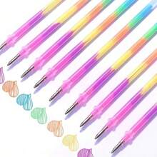 3pcs Random Rainbow Pens, Creative DIY Handmade Album Graffiti Pens School Supplies, Back To School