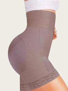 1 pieza Body moldeador y levantador de glúteos, panty de control de abdomen para mujeres con gancho y cremallera - Morado - Ver 5