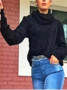 Women Sweaters - 黑色 - 查看 1
