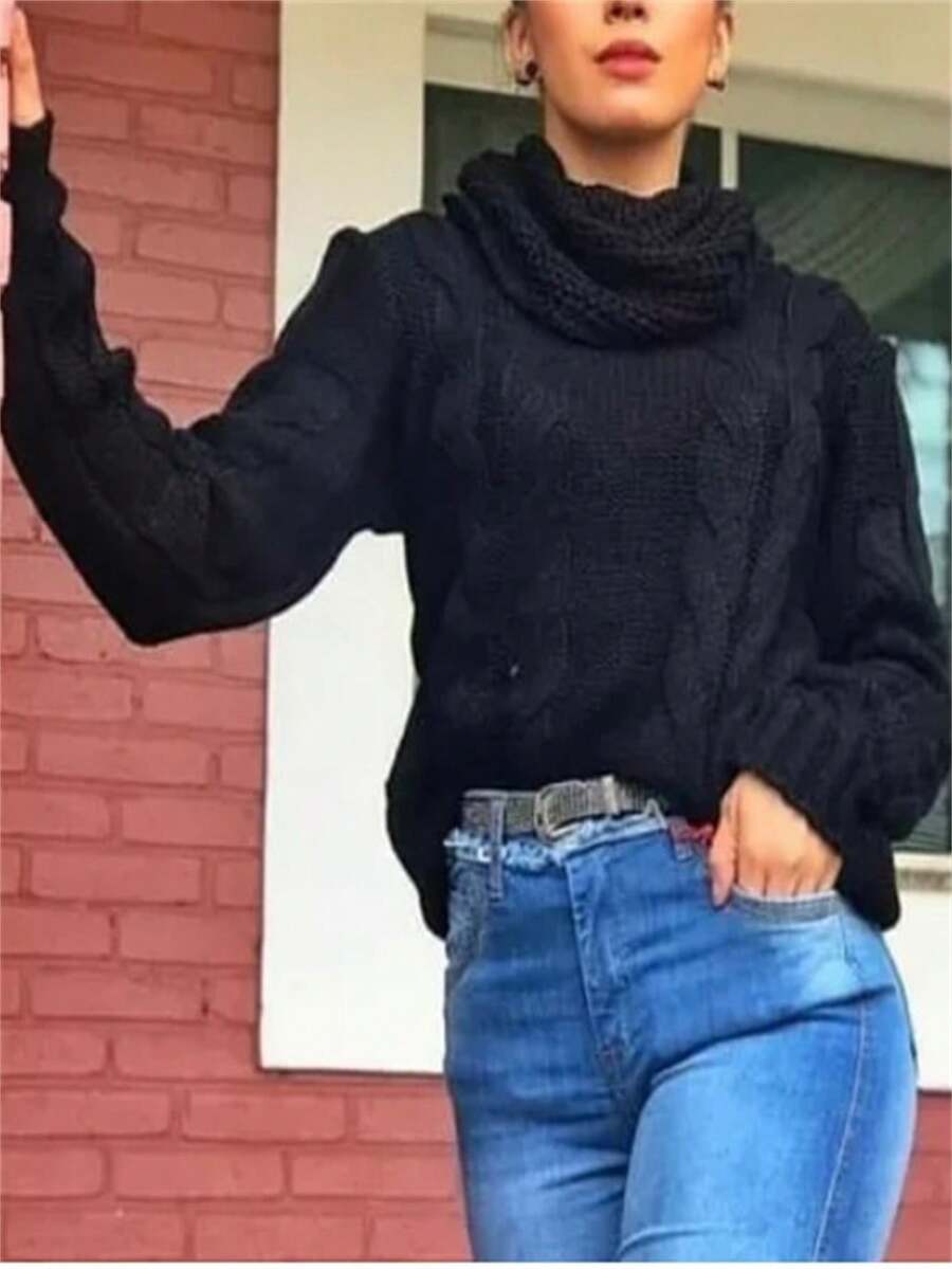Women Sweaters - 黑色 - 查看 1