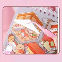 25pcs Pet Stickers + 20 Different Scenes Miniature Scene Sticker Collection Book, 3D Layered Micro Miniature House Stickers For Girls, Decor For Room, Home, Halloween Wall Stickers Wall Sticker Home Decor Room Decor Halloween Decor