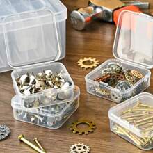 1 Set Of 12/15/20/30 Pcs (2.17in) Clear Plastic Storage Boxes - Suitable For Beads, Jewelry And Craft Items - Durable Organizational Solution, Perfect Small Gift For Yourself, Students, Friends And Lovers, Jewelry Box For Women Storage Organizer Travel Essentials Back To School Dormitory Storage