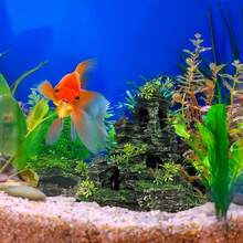 大型山景鱼缸装饰不褪色鱼缸装饰适用于家庭办公室鱼缸装饰 - 彩色 - 查看 3