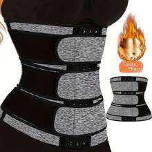 3 Band Tummy Control Fitness Corset, Neoprene Waist Trainer For Women, BodyShaper Waist Sweat Belt, Lose Weight Instantly With This Adjustable Corset Belt - ForMen & Women! - 灰色 - 查看 1