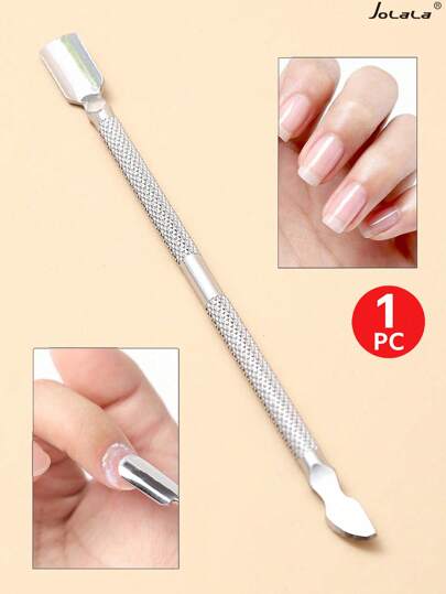 1PC Double-Ended Cuticle Pusher – Precision Stainless Steel Nail Cleaner Tool For Manicure & Pedicure