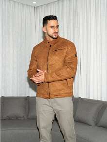 Men's Suede Jacket - Lạc đà - Xem 3