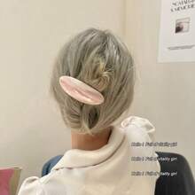 1pc, Version Of The New Style Of Acetic Acid Fashion Temperament Retro Shell Texture Large Top Clip Spring Clip Hair Accessories, Holiday Gifts Woman ,Flat Claw Clip, Claw Clips, Clips For Hair, Hair Slide, Hair Claws
