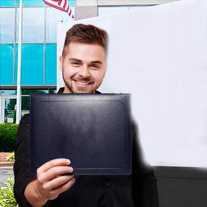 Navy Blue Leatherette Padded Diploma & Certificate Covers - 8.5x11in Size,Durable Document Holder For Graduation, Academic Awards, Corporate Events Graduation Gifts