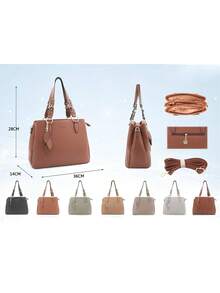 New Large Capacity Women's Handbag, Versatile Shoulder Bag, Fashionable Messenger Bag With 3 Zippers 328 - Beis - Ver 2