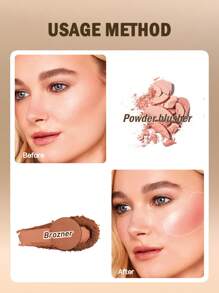 1 pezzo Pennello professionale per contouring del viso, pennello base ad alto lucido asimmetrico, adatto per illuminare il viso, in fibra sintetica avanzata morbida e lenta, adatto per principianti per definire i contorni del viso