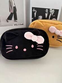 Sanrio 1 件 Hello Kitty 文具袋 卡通大容量铅笔盒收纳袋 返校学习用品礼物（部分零件可能随机）