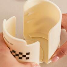 1pc Cream-Color Pen Holder, Multi-Functional Desk Organizer, Can Be Used As Phone Stand, High-Quality For Students And Office