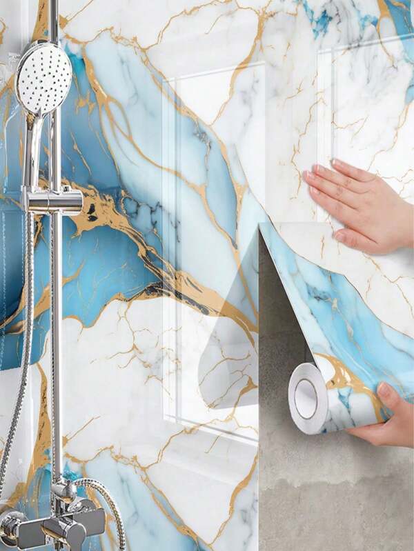1 Roll Marble Contact Paper For Countertops Peel And Stick Marble Wallpaper For Bathroom Kitchen Vinyl Waterproof Self-Adhesive Removable Wall Paper Roll For Cabinets Shelf Liner, Renovation Stickers Peel Wall Panels, Wall Paper, Wallpapers Wall Stickers Room Decor Wall Decor Bedroom Living Room Decor
