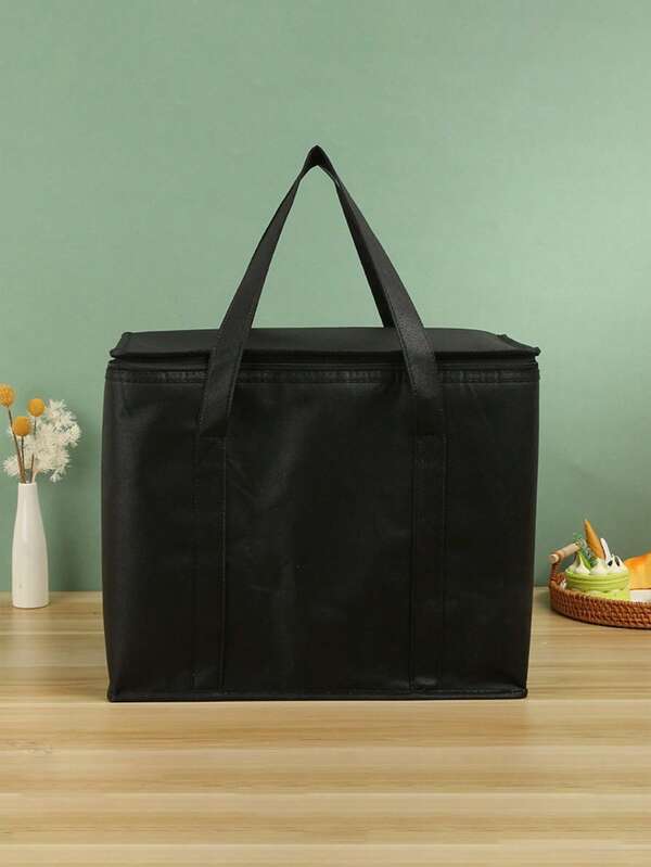 1pc Hot & Cold Warming Time For Outdoor Food - Camping Grocery Bags, Soft Cooler Bags, Pizza Cooler Bags, Lightweight & Durable Zippers, Large Capacity Insulated Grocery Bags Foldable Reusable Soft Cooler Bags Lightweight Hot & Cold Takeaway Food Delivery Bags, Large Capacity Insulated Grocery Bags Foldable Reusable Soft Cooler Bags Lightweight Hot & Cold Takeaway Food Delivery Bags