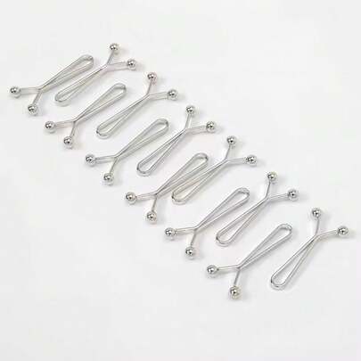 12pcs Women's Scarf Clips, Elegant Silk Scarf Pins, U-Shaped Clips, Strong Grip Brooch Pins, Suitable For Scarf, Wedding Dress And Shawl Decorative Accessories.