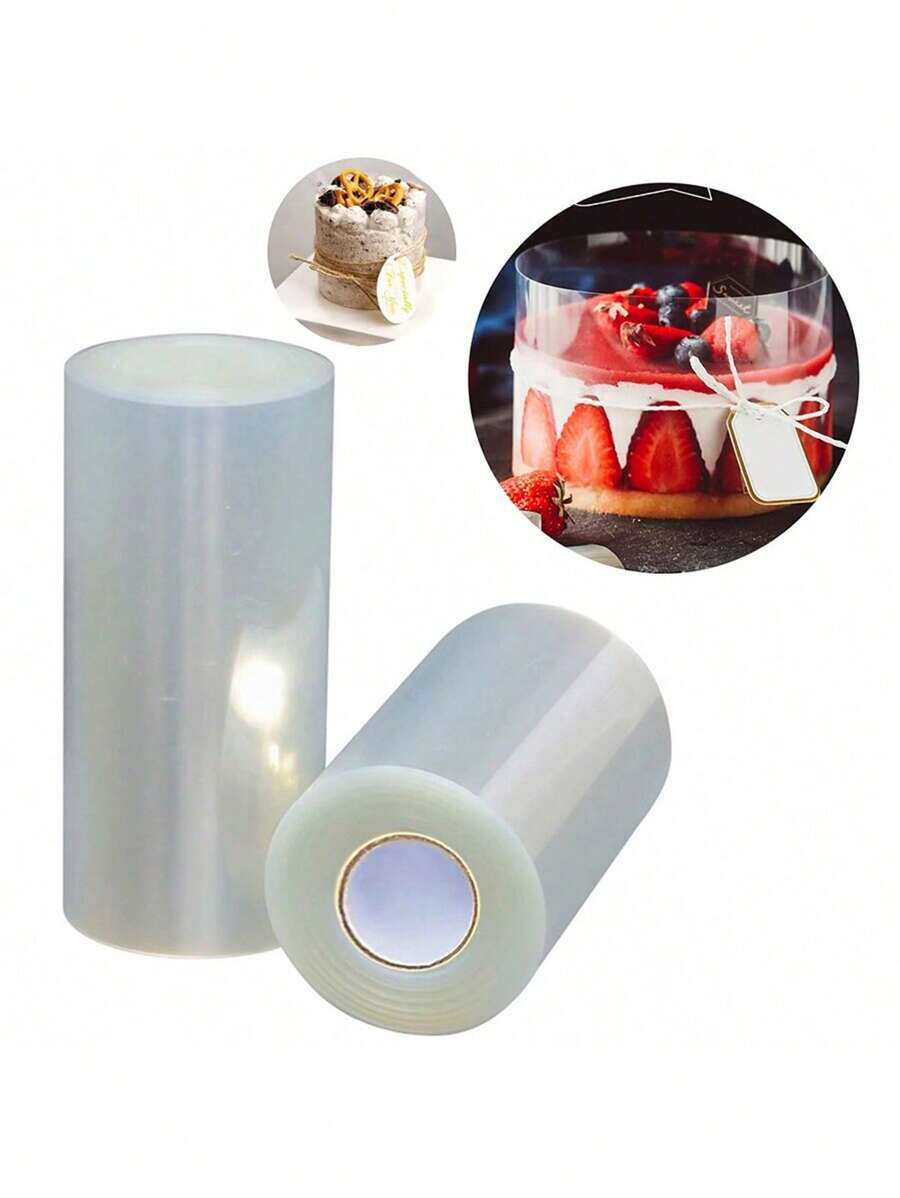 1 Roll Cake Surround Film Transparent Cake Collar Baking Accessories Kitchen Accessories Cake Tools For Mousse Chocolate Pastry, Baking Supplies, Kitchen Items