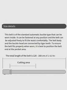 3 chiếc thắt lưng có thể điều chỉnh cho trẻ em/thanh thiếu niên, kích thước 120cm/47,2in, thắt lưng khóa tự động cho cả nam và nữ, thiết kế tối giản thời trang, thích hợp để mặc hàng ngày và trang trí - Nhiều màu - Xem 8