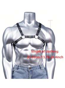 Men's Sexy Gothic Chest Harness Lingerie, Body Strap Chest Goth Style Lingerie Set, Valentine's Day Gift, Body Strap Clothing Accessories