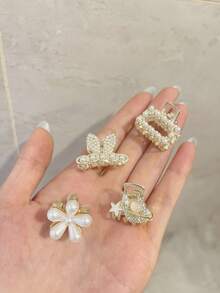 3-10 件女士金属和水钻发夹，优雅发夹，时尚配饰 - 彩色 - 查看 5