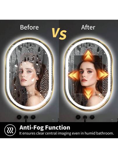 LED Bathroom Mirror, Spiegel Lights, Bathroom, Front Lighted Vanity ,Lighted Anti Fog Dimmable Adjustable Verlichting Makeup view 6