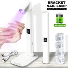 1 件 LED UV 美甲灯，无线紫外线灯，便携式美甲灯，USB 充电美甲烘干机灯，适用于美甲、指甲胶、指甲亮片装饰、快速干燥、迷你美甲沙龙灯、DIY 美甲美甲工具，送给女孩的最佳礼物