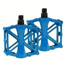 2 piezas de pedales de bicicleta de aleación de aluminio para bicicletas de carretera y de montaña, anchos y duraderos, adecuados para bicicletas de carretera y de montaña, en colores negro, verde y azul