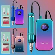 duofu Tragbare Hochgeschwindigkeits-Elektrische Nagelschleifer 35000RPM Nagelbohrmaschine Wiederaufladbarer Nagelfeile Nagel Zubehör Gel Nagellack Schleifmaschine Professionelles Werkzeug Maniküre Set für Weihnachts- und Neujahrsgeschenk