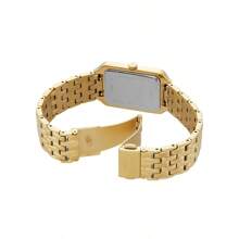 Fossil Reloj Fossil Raquel de cuarzo para mujer, acero inoxidable, tres manecillas, serie cuadrada, caja de acero inoxidable y cubierta de cristal, diámetro de 26 mm.