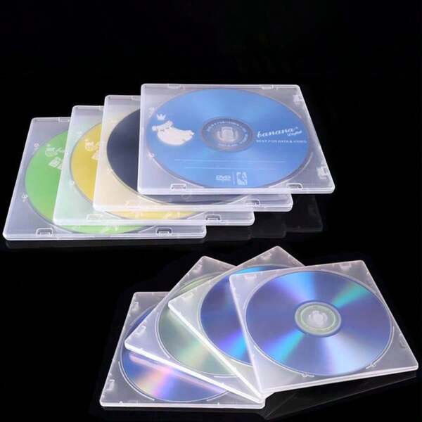 10pcs Acrylic CD Storage Box, Holds Standard CD Discs, For Media Rack Storage And Organization, Gifts, Birthdays, Graduation