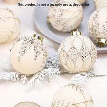 12pcs 3.15inch Elegant Champagne Christmas Ornaments - Round Holiday Christmas Tree Decorations, Suitable For Home & Wedding Celebrations, Music Themed Holiday Hanging Balls, Winter Home Decor And Holiday Celebrations, Holiday Parties, Christmas Parties, Room Decor, Holiday Decorations, Festive Decor, Party Favors, Fun Christmas Party Decorations, Christmas Holiday, Happy New Year, Christmas Decorations, Perfect Christmas Gift For Friends Halloween Halloween Decor