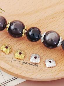 18pcs, 8mm Alloy Flower Holder Beading Spacers.Not Easy To Lose Colour, Allergy.Suitable For Making Earrings, Necklaces, Bracelets, Tiaras, Hair Clips.DIY Accessories.Make Your Unique Glamour Jewellery.
