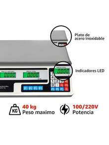 Bascula Comercial Digital 40kg - Blanco - Ver 3