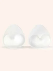 1pair Women Invisible Padding Magic Bra Inserts Bra, Bikini Breast Petals, Thickened Chest Pad Insert,Breast Push Up Pads, Swimsuit Silicone Bra Pad, Waterproof Pad, Daily Wear