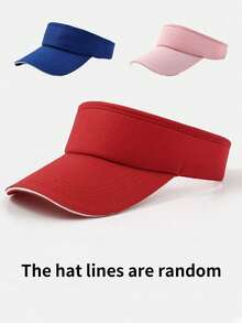 3 件装运动遮阳帽可调节空顶棒球帽，男女皆宜