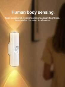 1pc Motion Sensor Night Light, Magnetic Wall Lamp, Detachable Lighting Can Be Stuck On Wall, With Lens, Illumination From Top And Bottom, Rechargeable USB LED Light Stick For Wireless Stairs, Indoor Wood Wall Closet Corridor Staircase