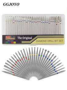 GGJOYO Set di 30 punte per trapano per unghie GGJOYO, punte per trapano in carburo da 3/32 pollici per cuticole, punte professionali per trapano per unghie in acrilico, gel, manicure e pedicure