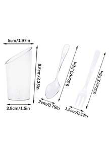 10/25pcs Dessert Cups, 150ml Transparent Plastic Cups, Reusable Ice Cream Cups, Mini Party Square Bowls, Suitable For Fruit Mousse Ice Cream Pudding And Tasting, Holiday Party Supplies, Home Living Supplies, Home Decor - Multicolor - View 11